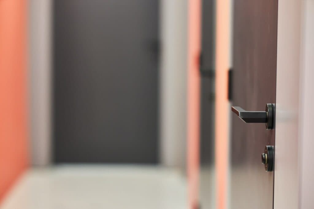 black and red rod in tilt shift lens