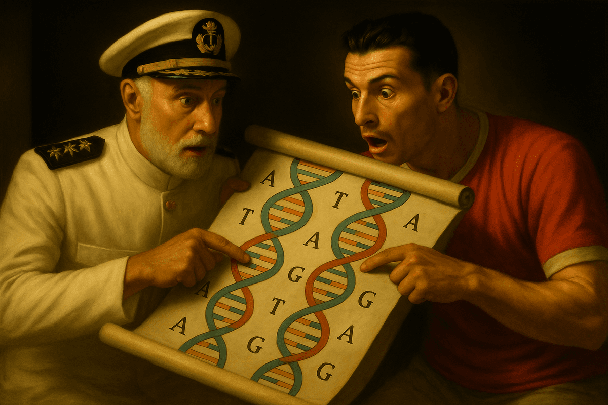 Revelação bombástica: as adeninas e timinas de Gouveia e Melo são primas das citosinas e guaninas de Cristiano Ronaldo